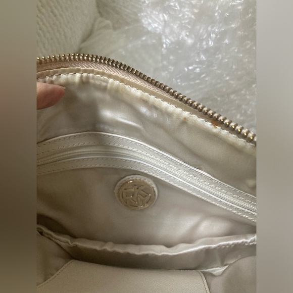 Dkny metallic python clutch crossbody evening bag - Picture 4 of 5